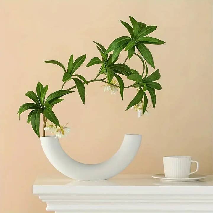 Huis Van Merken - Wholesale Vase - Minimalist Cylinder Vase with Artificial Flower Set – Thanksgiving & Home Accent (1PC/2PCS)2