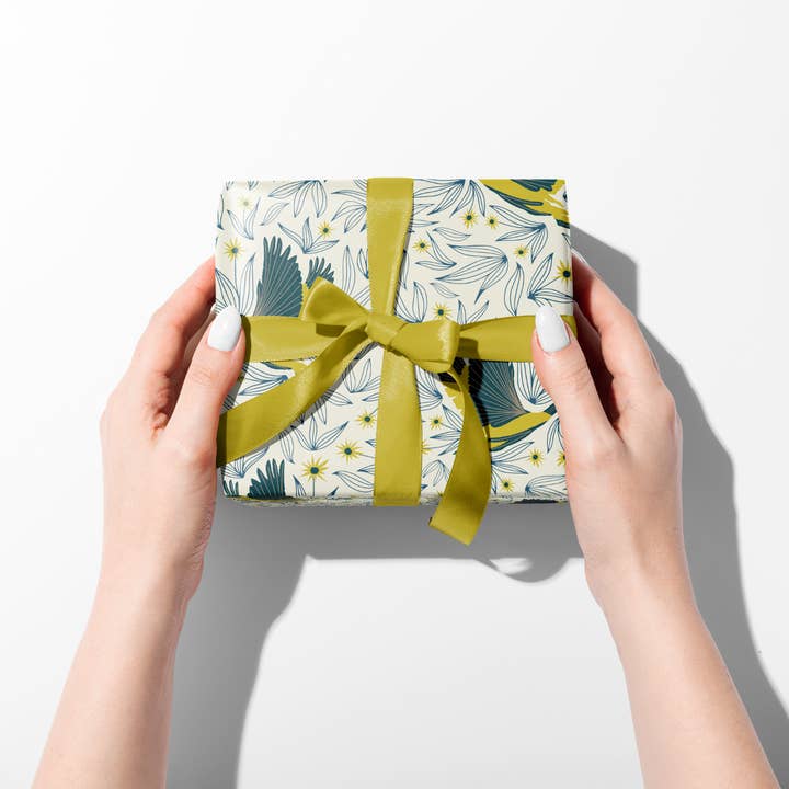 Rebecca Jane Woolbright - Wholesale Flat Wrap - Wingspan Wrapping Paper – Bird Gift Wrap (1 Flat Sheet)2