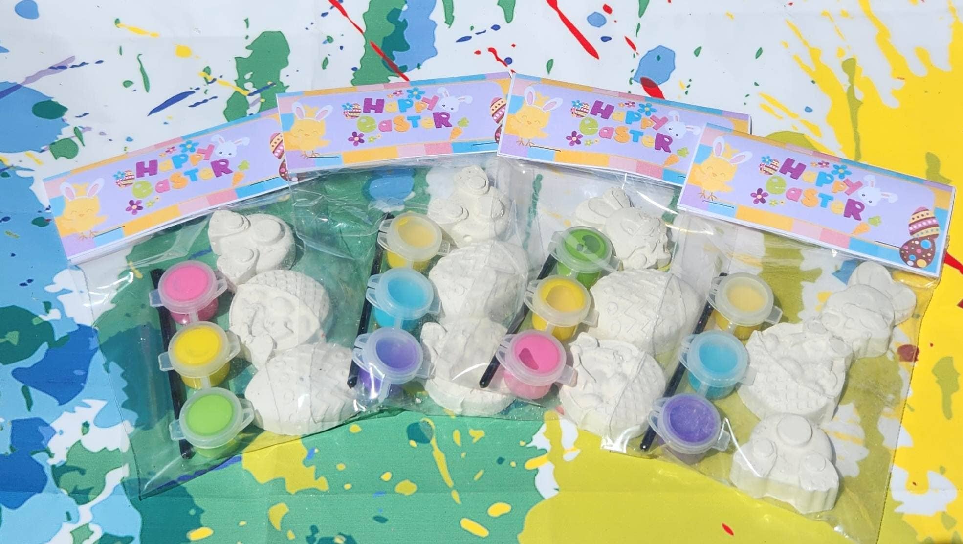 Snazzy Crayons – wholesale Party gift – Easter Plaster Paint Kits , Party Favors, Easter Basket,1
