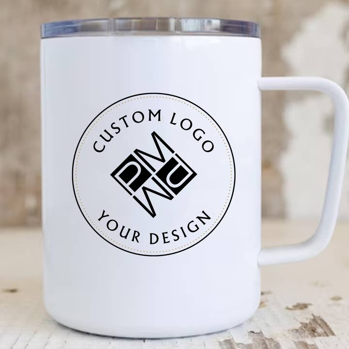 Mug Isotherme avec Couvercle Transparent Personnalisé | Mug Personnalisé pour la vente par Press and Merch