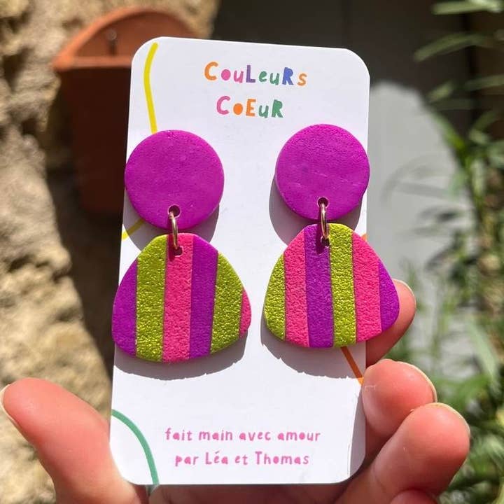 Cartagena ☀️- Purple/Pink/Pistachio Stripes for wholesale by Couleurs cœur