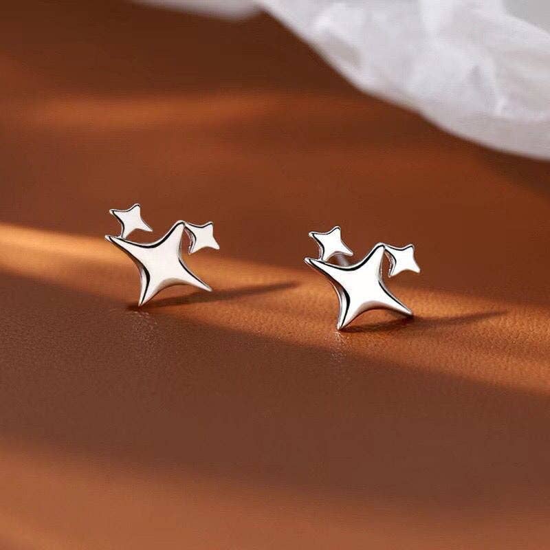 happyzzzsu - Wholesale Stud/Post Earrings - Sterling Silver Star Stud Earrings2
