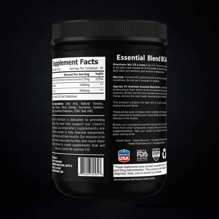 Spartan Fit Nutrition - Wholesale Protein/Superfood Powder - Essential BCAA's | Hydration & Recovery