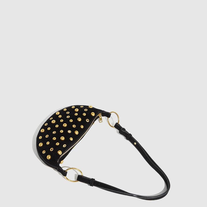 Dipped Shop - Wholesale Shoulder Bag - Women's - Trendy Studded Polka Dot Shoulder Bag DP25E4546