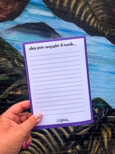 Ideas Para Conquistar el Mundo Spanglish Notepad for wholesale by MISfitted.Co