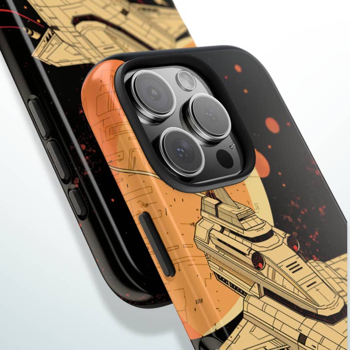 Retro Spaceship Phone Case for iPhone (10–16 Models) for wholesale by Ring Ring Beep