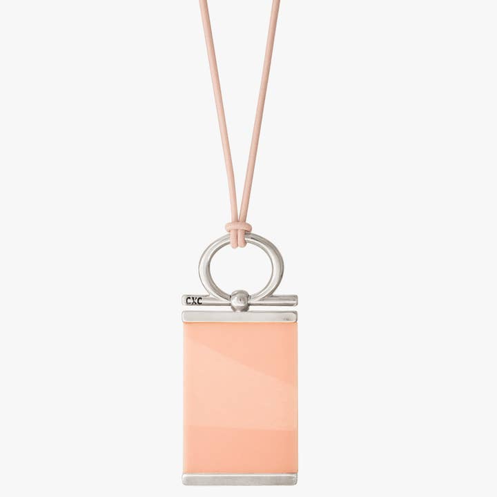 Silverpläterat halsband, elastiskt gummi och metakrylatplatta för wholesale av CXC