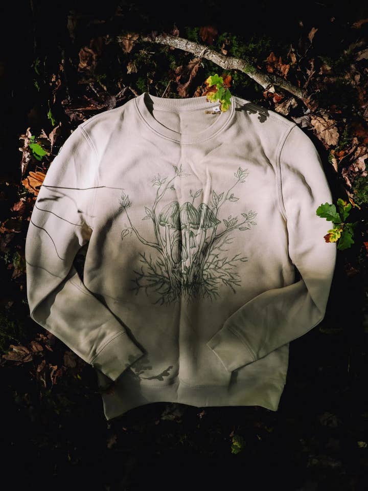 Ink Capricus Mushroom Botanical Sweatshirt for wholesale by Jya Raine