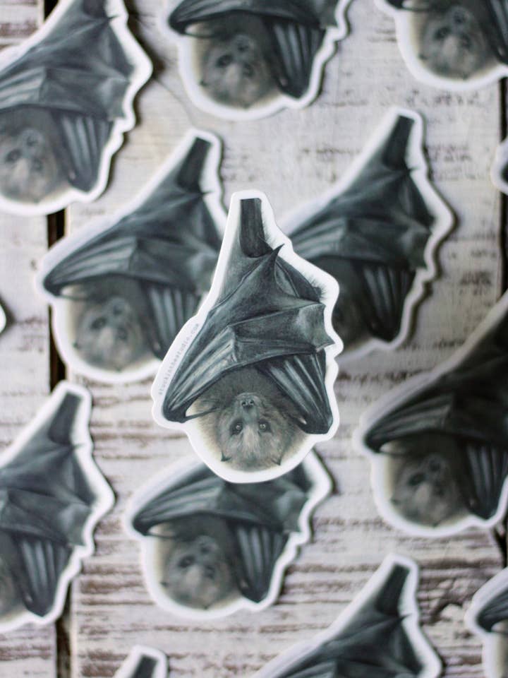 renard volant - autocollant pour la vente par stück in the studio