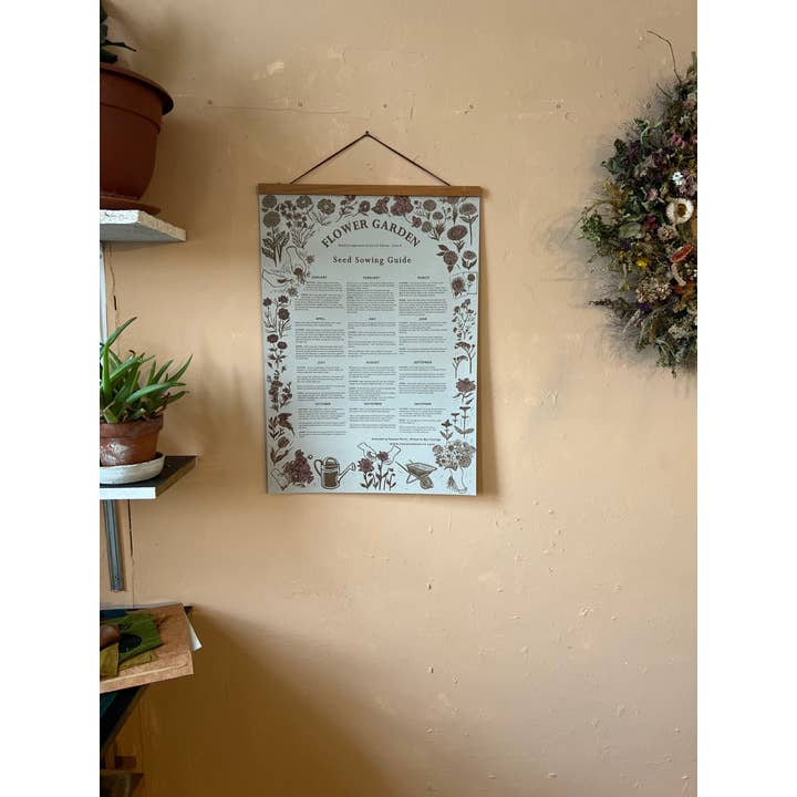 Rosanna Morris - Wholesale Poster - Flower Garden Seed Sowing Guide4