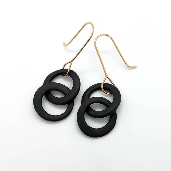 matte porcelain - Wholesale Dangle Earrings - the MINI LINK drop | porcelain + stoneware1