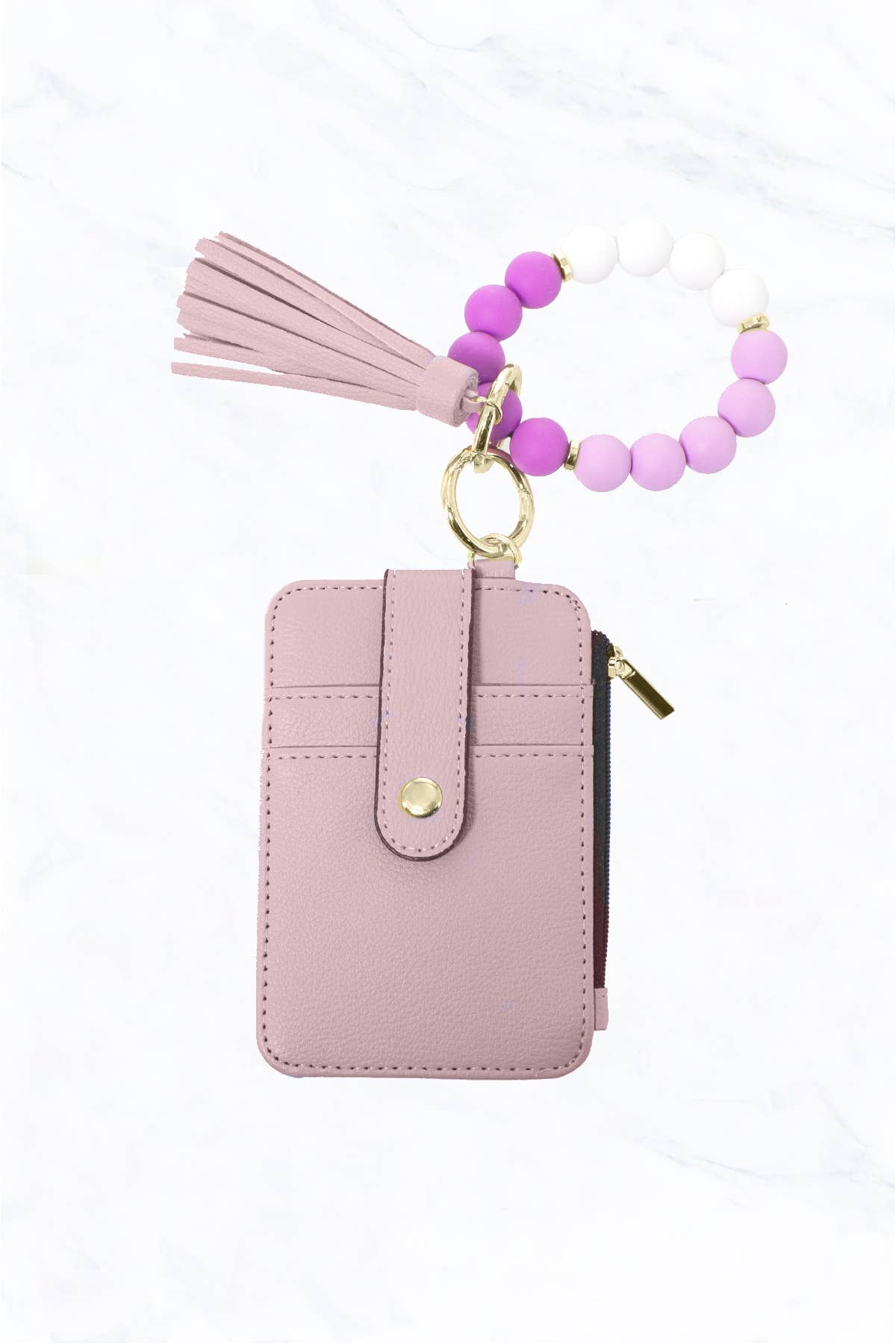 Suzie Q USA - Wholesale Keychain Bracelet - Silicone Bead Bracelet with Card Holder Keychain2