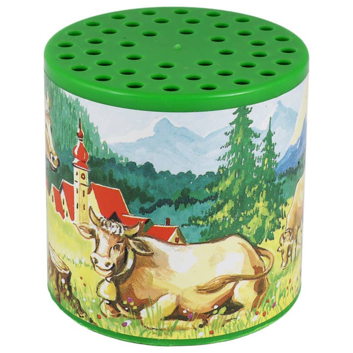 Tribal Trade GmbH - Wholesale Decorative Figurine - Animal sounds noise can cow alpine cow moo can green1