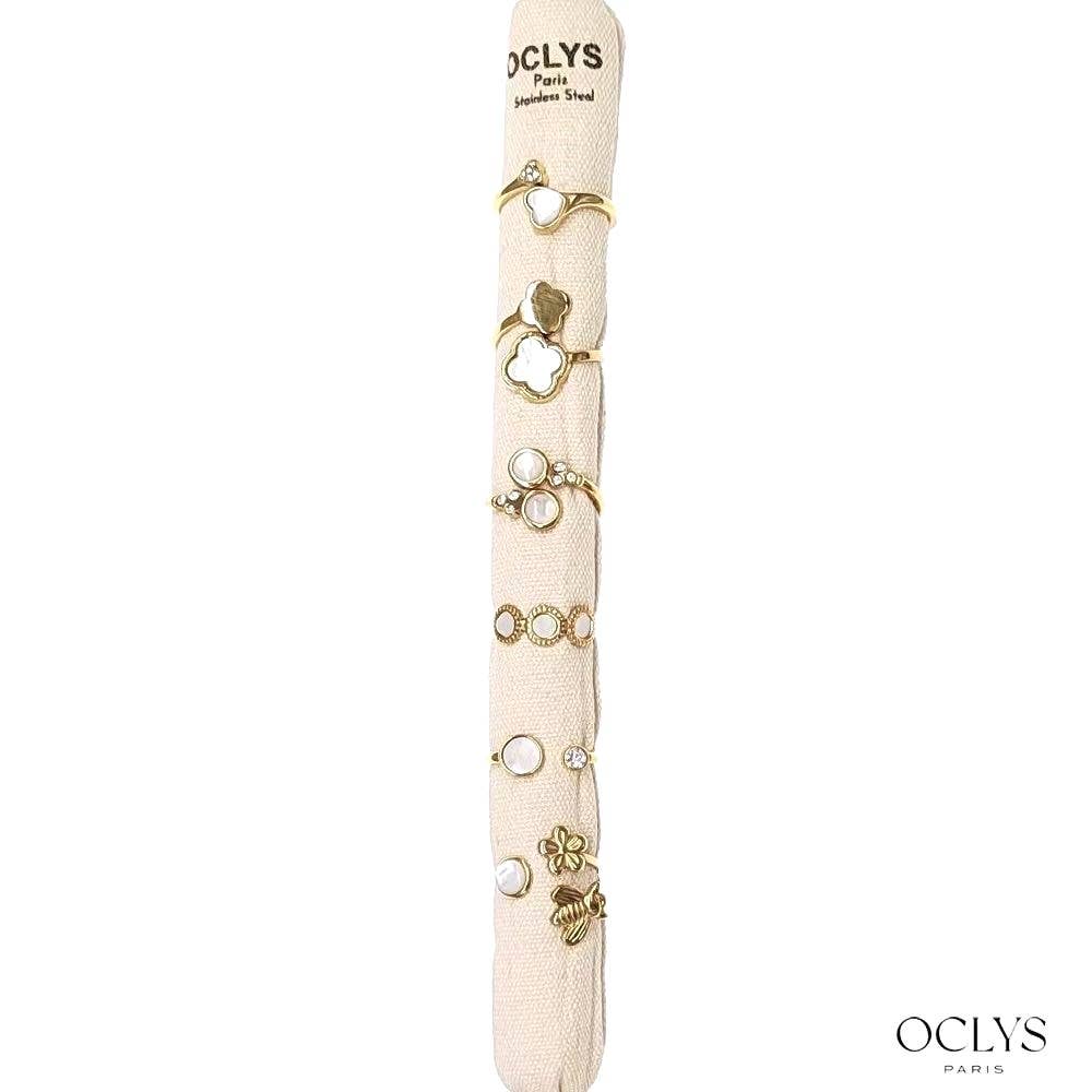 Oclys - Vente Parures de bijoux - Lot de 12 bagues acier inoxydable Fanny1