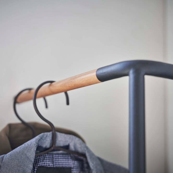 Yamazaki Home - Wholesale Coat Rack - Corner Leaning Coat Hanger - Steel + Wood15