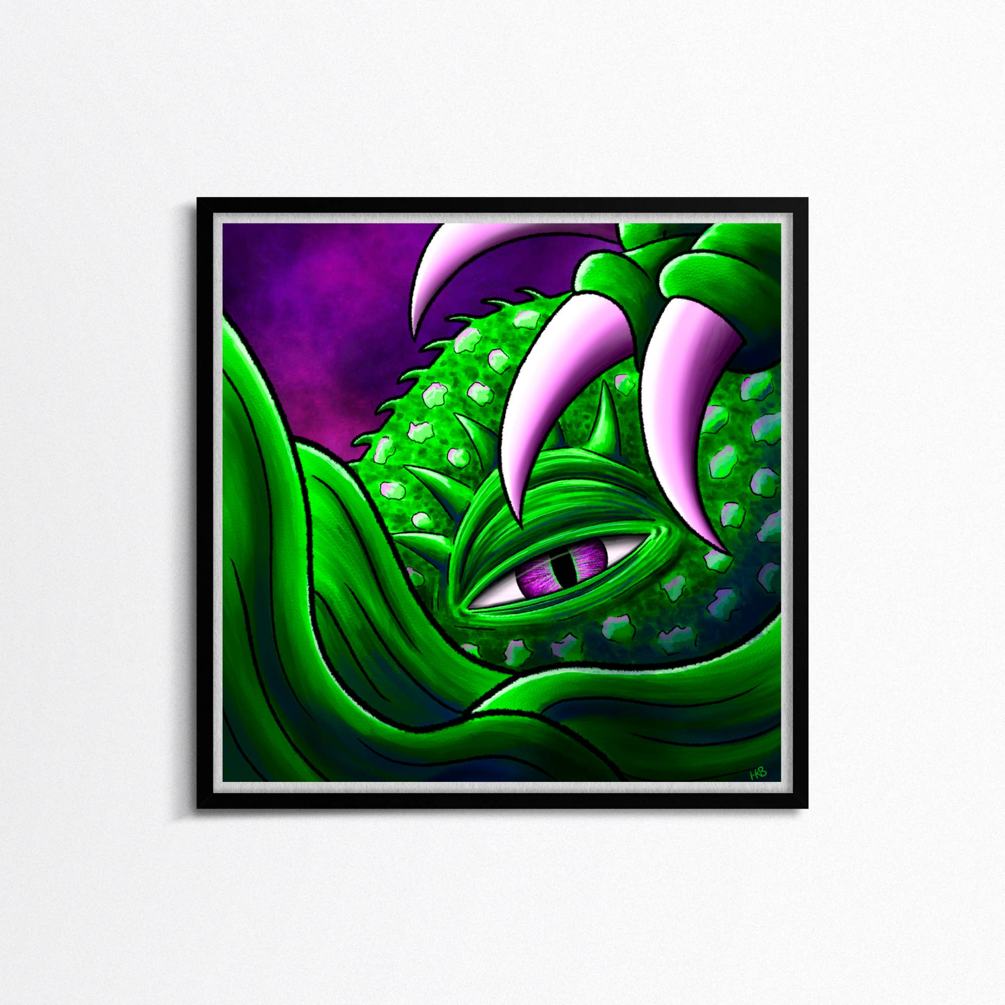 Hannah Kate Makes - Wholesale Art Print - Hibernate Art Print - Creepy Sea Creature