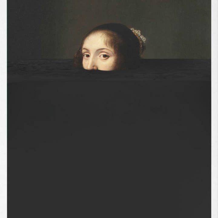 Submerged 6 Black Lady Wall art for wholesale by Mineheart