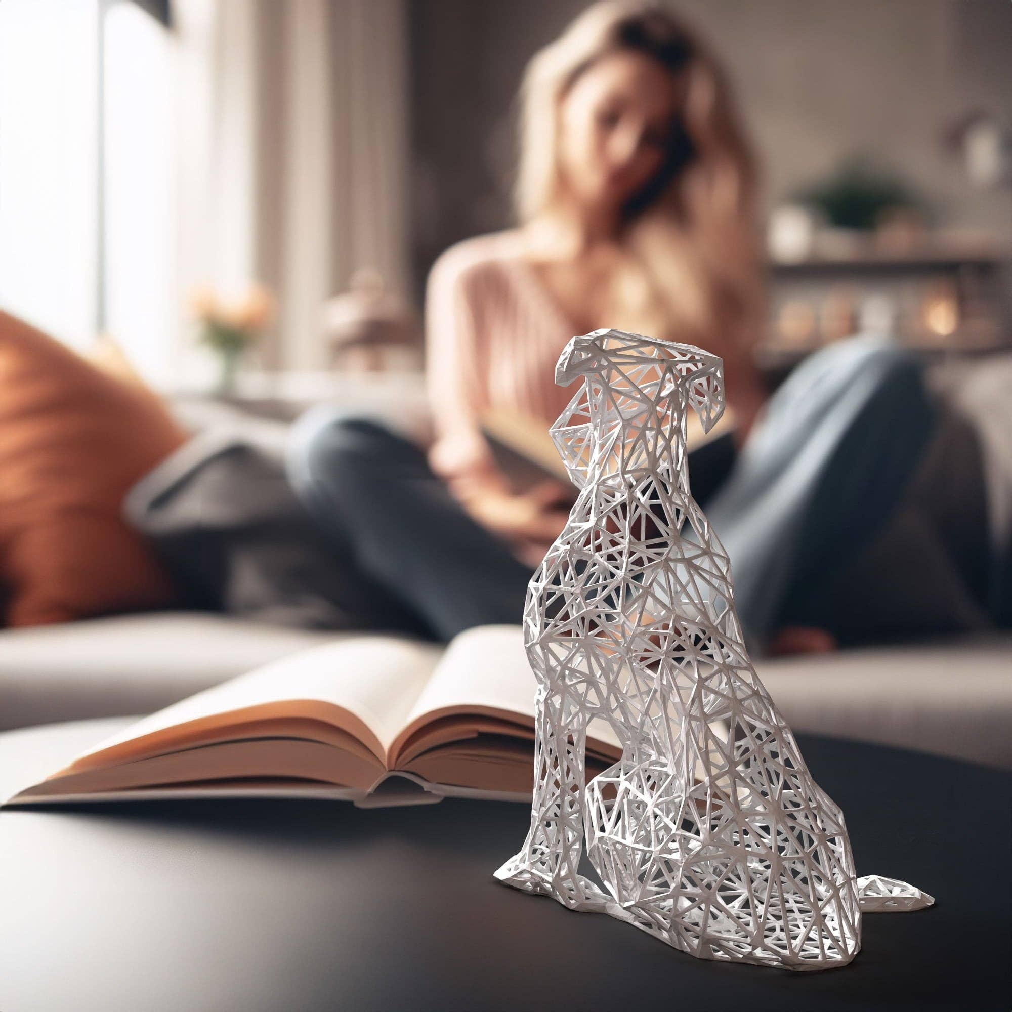 3DOfficeAT – Großhandel Skulptur – Niedliche geometrische Pitbull-Skulptur7