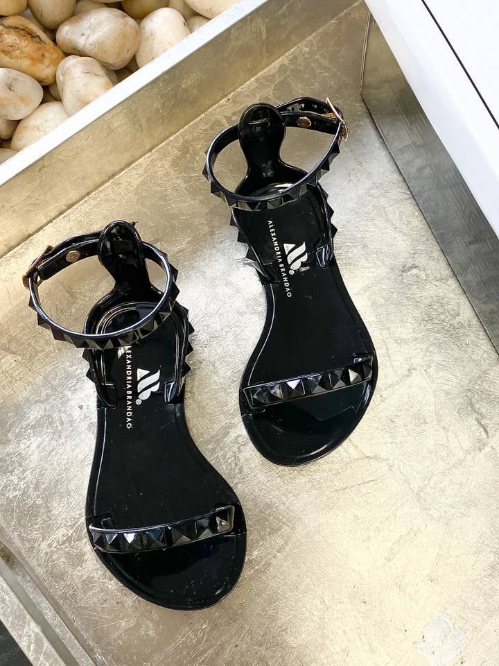 Aria Black Jelly Kindersandalen für Mädchen für den Großhandel von Shoes By Alexandria Brandao