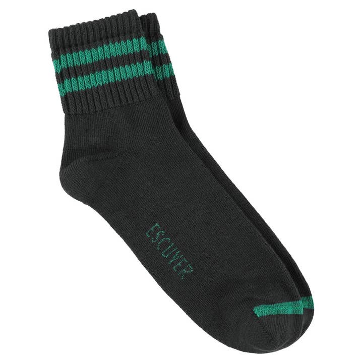 Chaussettes Cheville Homme - Noir Foncé / Vert pour la vente par ESCUYER