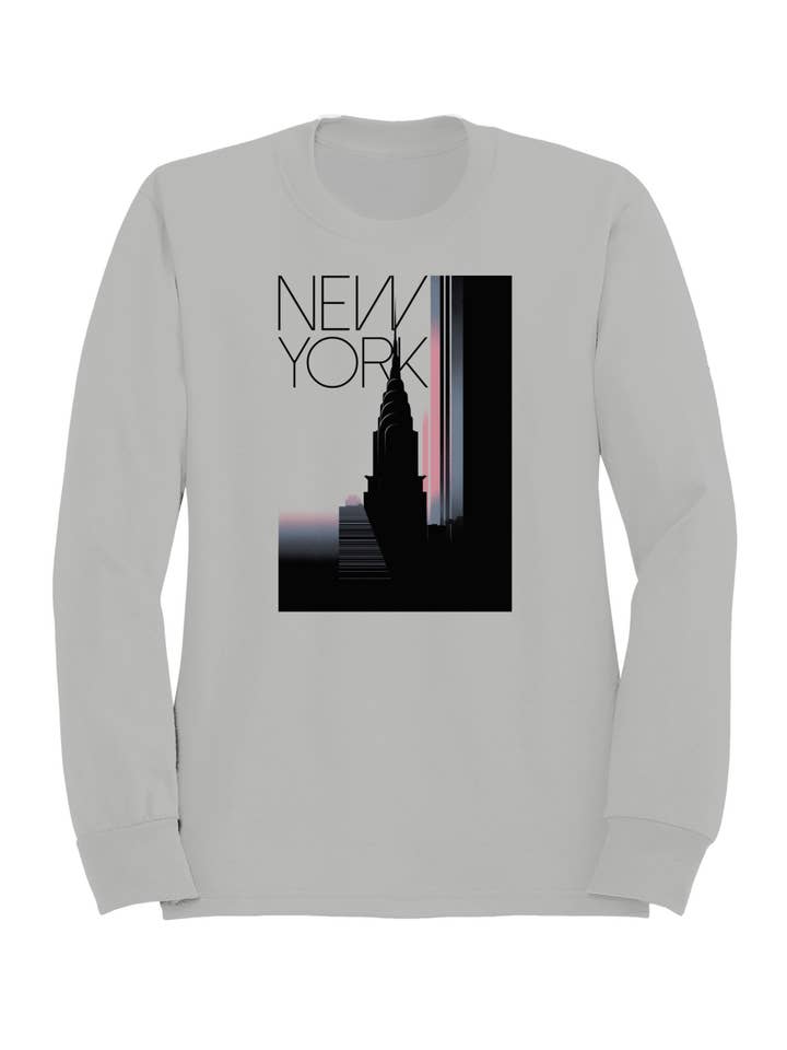 New York City Skyline Art Deco Women's Sweatshirt for wholesale by TShirtGuys.com