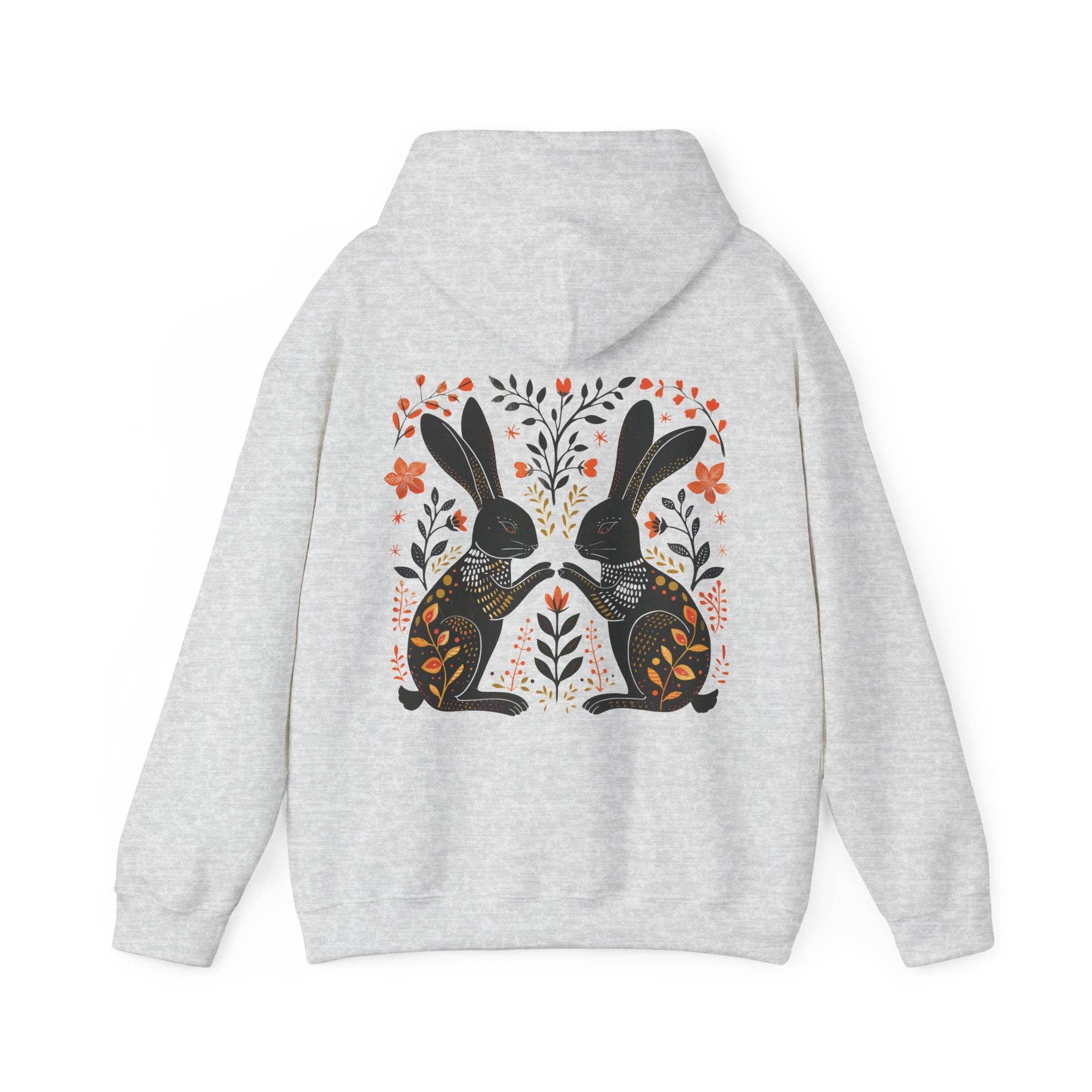 Sisterly Gifts Shop – wholesale Hoodie – Unisex – Folk Art Bunny Hoodie | Cottage Core | Nature Hoodie4