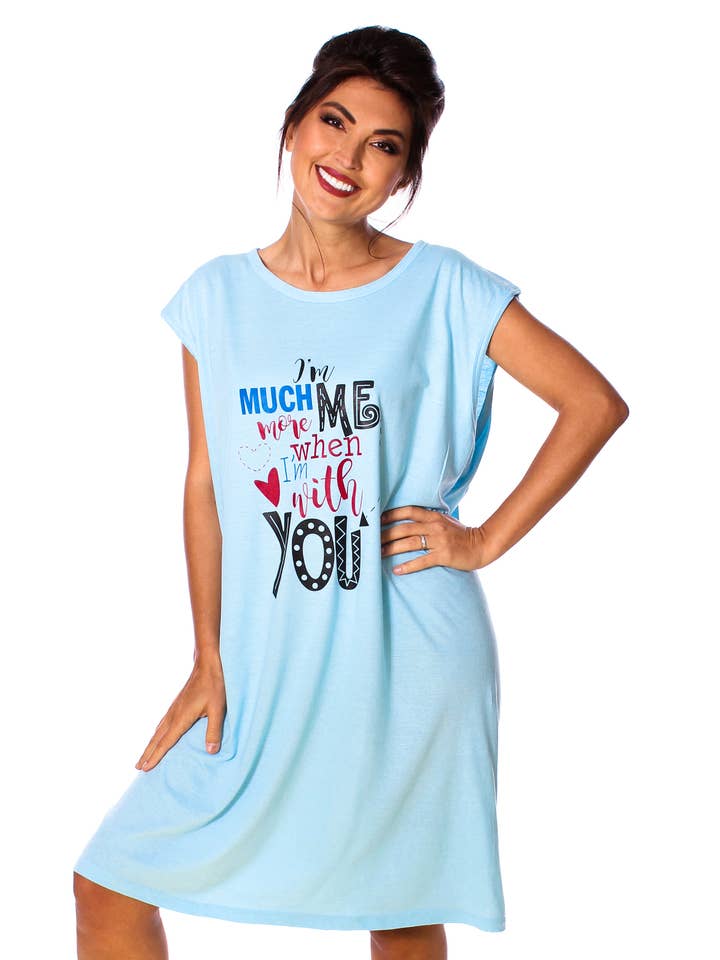 Mouwloos Long Tee Dorm T-shirt Nachthemd voor dames voor wholesale door YafeMarte