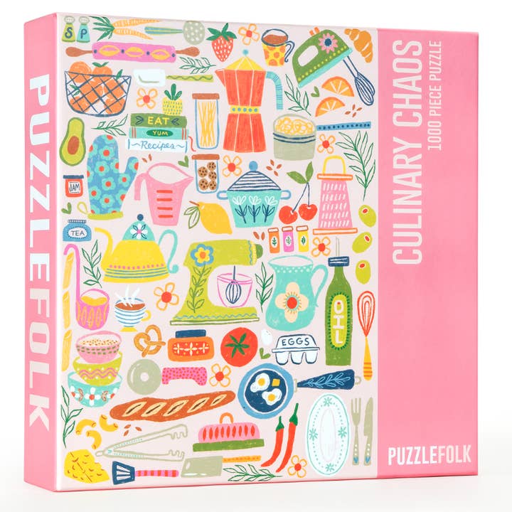 Culinary Chaos 1000 Piece Baking Cooking and Kitchen Puzzle for wholesale by Puzzlefolk
