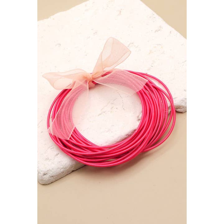 JOSSLYN by wall to wall - Wholesale Jewelry Set - Guitar String Bracelets -20pcs set | 40B100