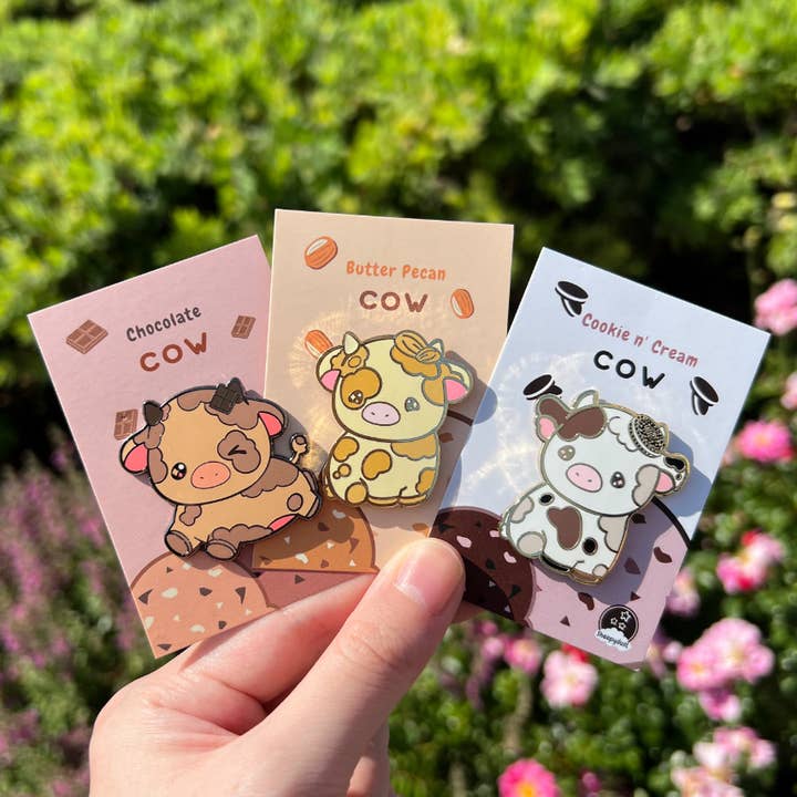 Sheepydust - Wholesale Lapel Pin/Button - Ice Cream Cow Mystery Pin Bag3