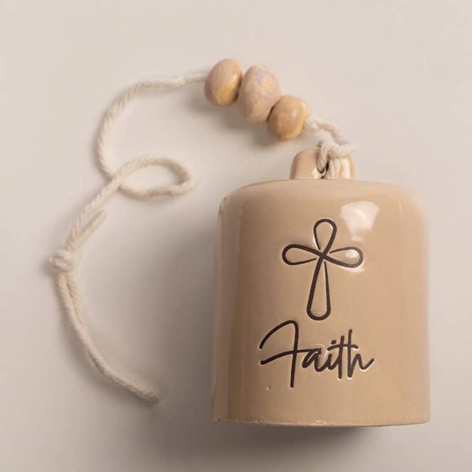 Ceramic Bell - Faith for wholesale by Manual Woodworkers and Weavers, Inc.