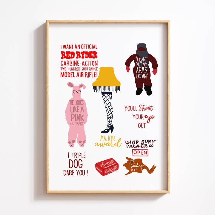 Christmas Movie Print for wholesale by Opal Rose Creative Studio