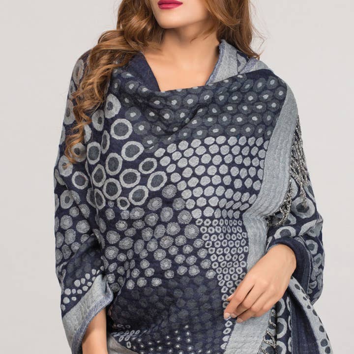 Sevya Handmade - Wholesale Wrap - Women's - Kalya Wool & Cotton Shawl23