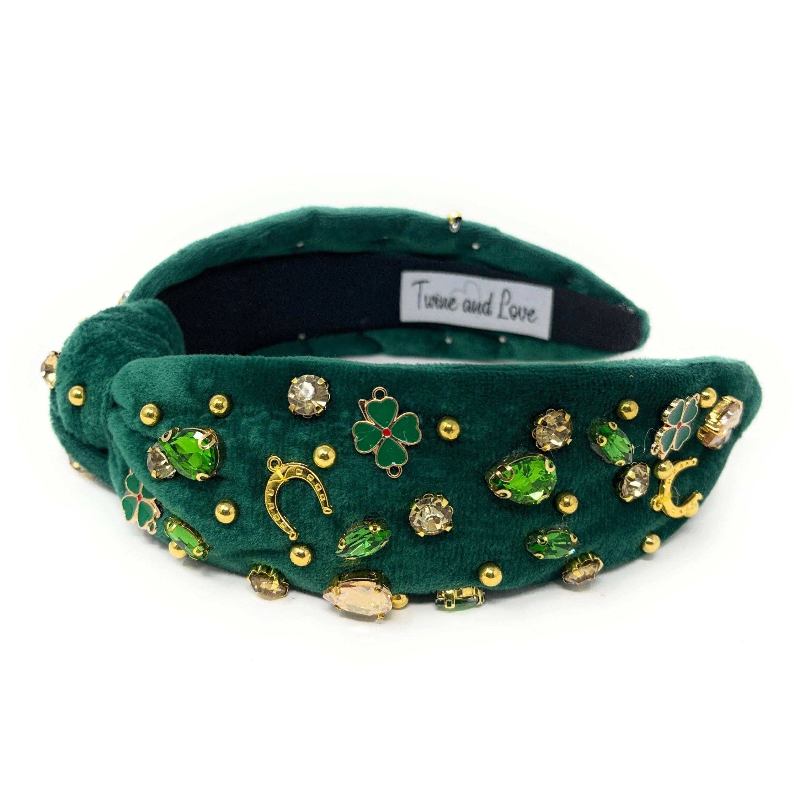 Twine and Love - Wholesale Fashion Headband - Women's - New! St Patrick's Jeweled Knotted Headband5