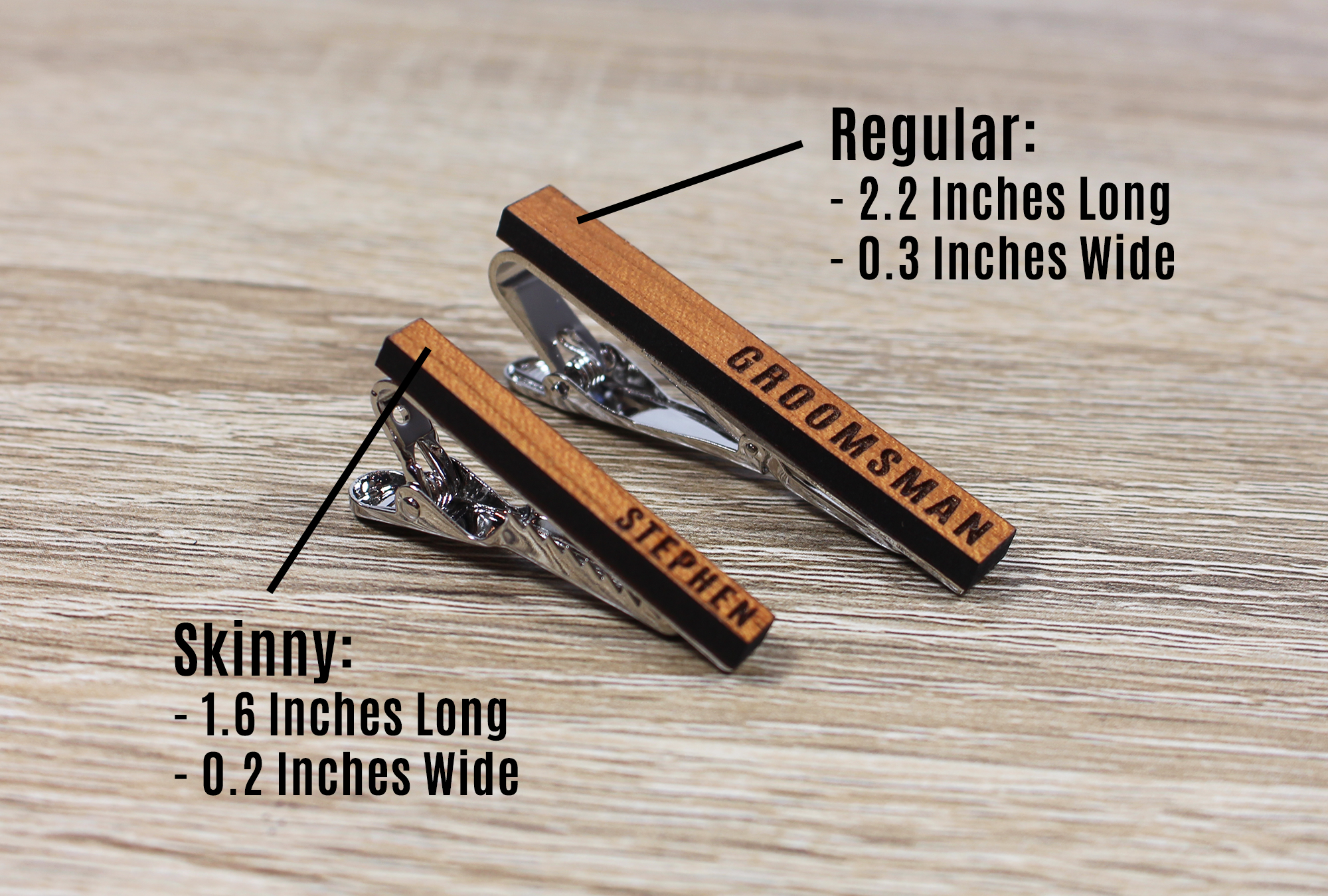Groomsman Gear - Wholesale Tie Clip - Men's - Personalized Tie Clip | Cherry Wood4