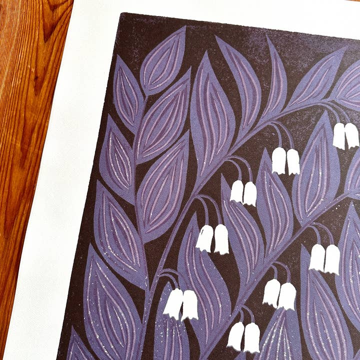 Katharine Watson - Wholesale Art Print - Solomon's Seal Poster - Blue