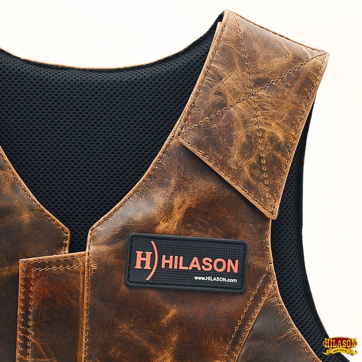 HILASON - Vendita all'ingrosso Attrezzatura da equitazione - Gilet protettivo di sicurezza per equitazione in pelle