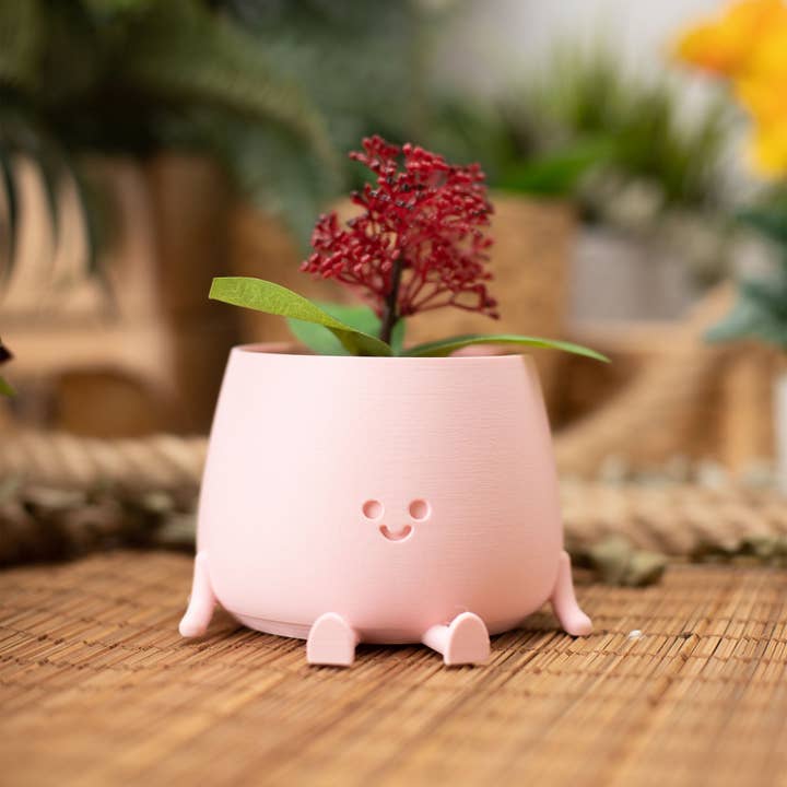 Ingadi - Wholesale Plant Pot - Happy Pot Planter - Peach Pink