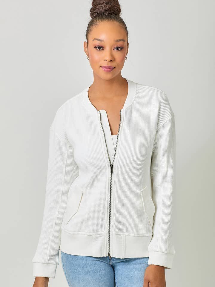 60916 Washed Thermal Bomber Jacket for wholesale by Mystree