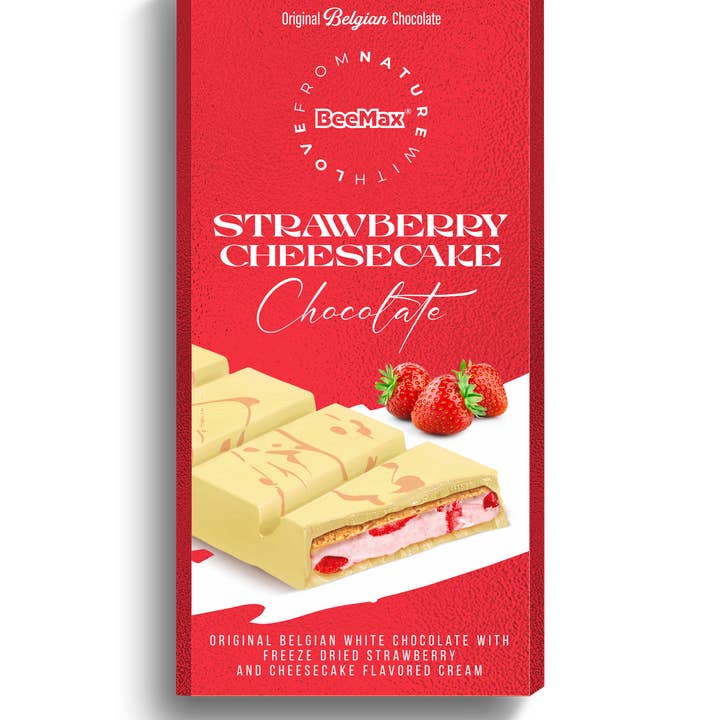 Beemax White Choc.& Strawberry Cheesecake Cream Bar 7oz for wholesale by Beemax