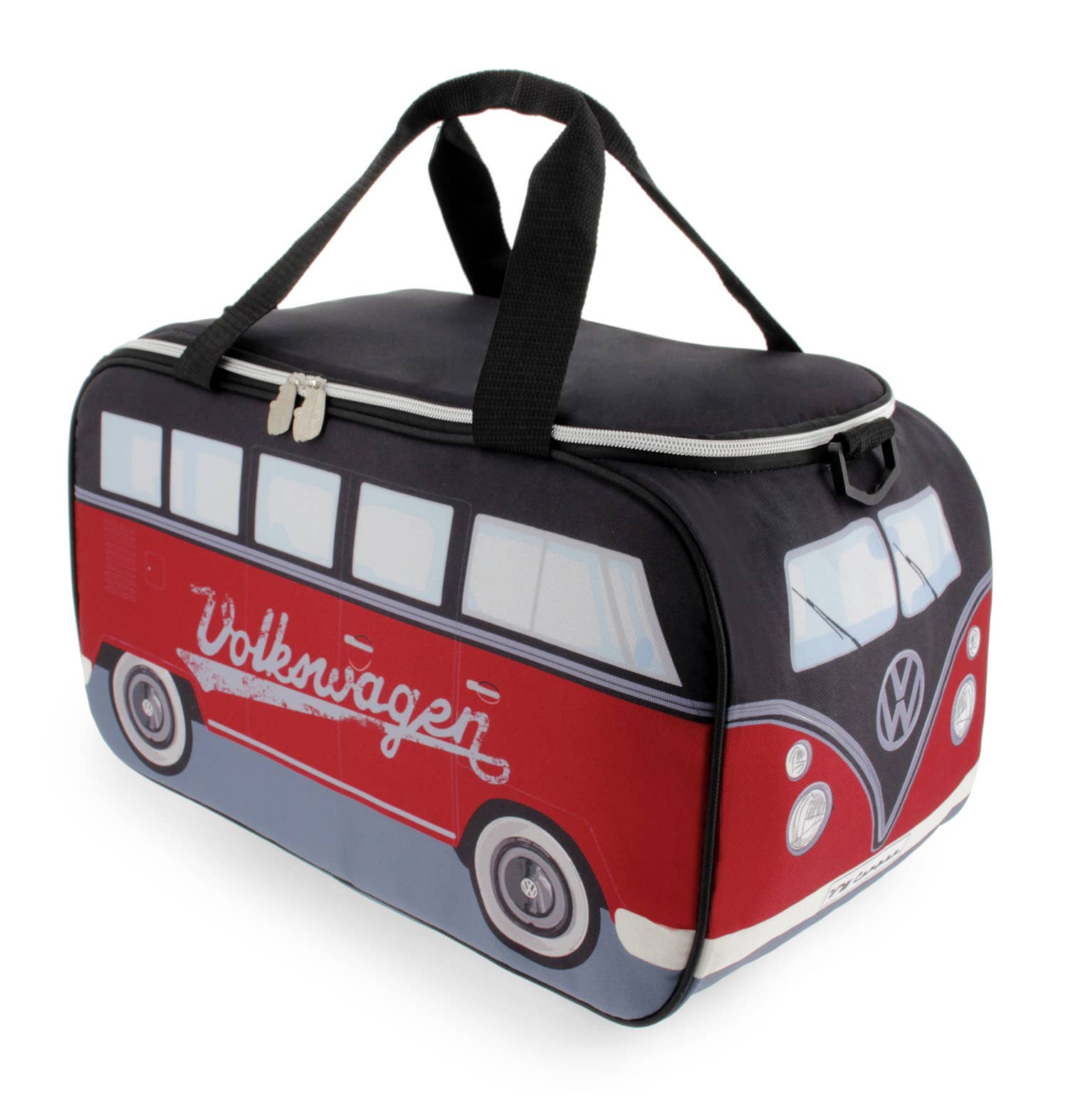 VW Collection by BRISA - Wholesale Cooler/Cooler Bag - VW T1 Bus Lightweight Travel Cooler Bag (25 l) – RD/BK