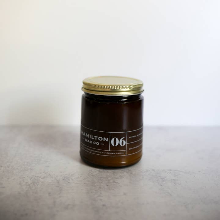 06 Sunday Mimosa - Amber Glass Jar for wholesale by Hamilton Wax Co.