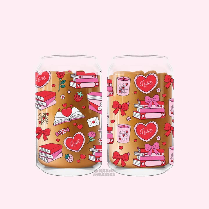 Bokälskande Valentiner Ros Ljus Glas Kopp för wholesale av amarieacreates