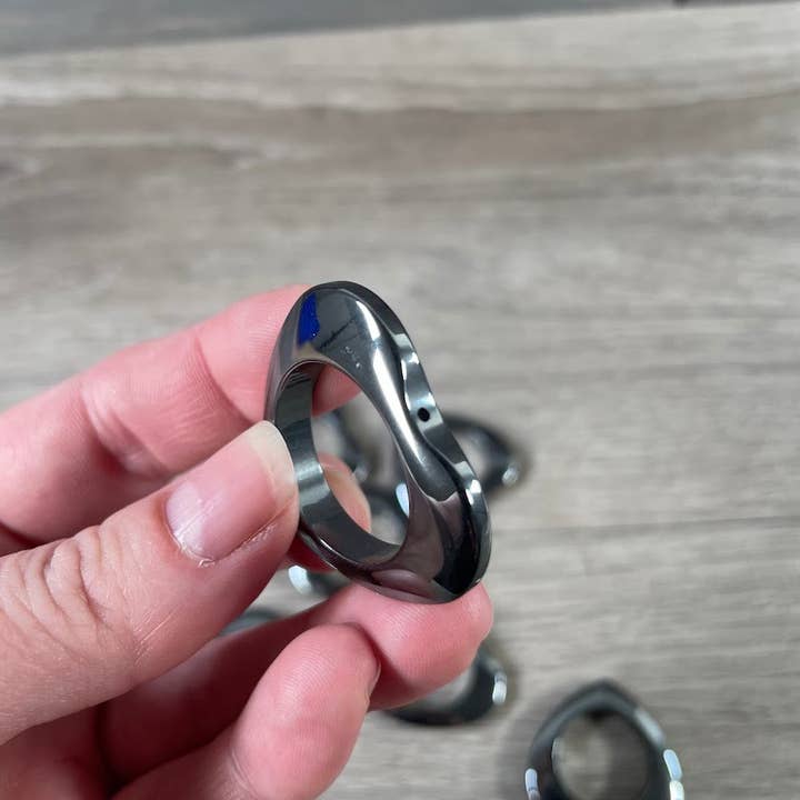 Keystone Crystals - Wholesale Craft Supplies - Heart-Shaped Hematite Donut Bead for Jewelry Making2