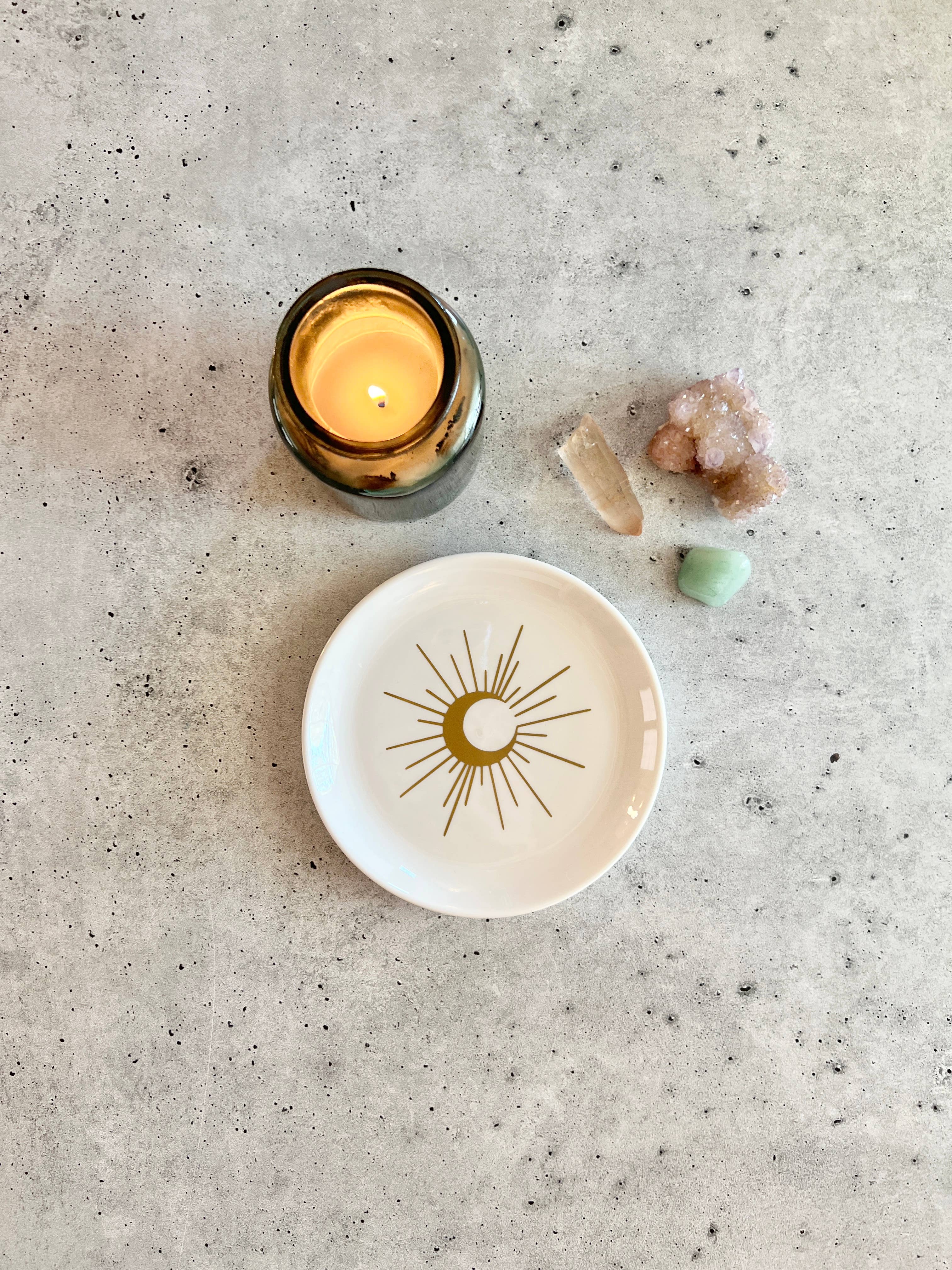 Wishcraft Goods - Wholesale Decorative Tray - Crescent Moon Magic Decorative Tray - Small 5.75"