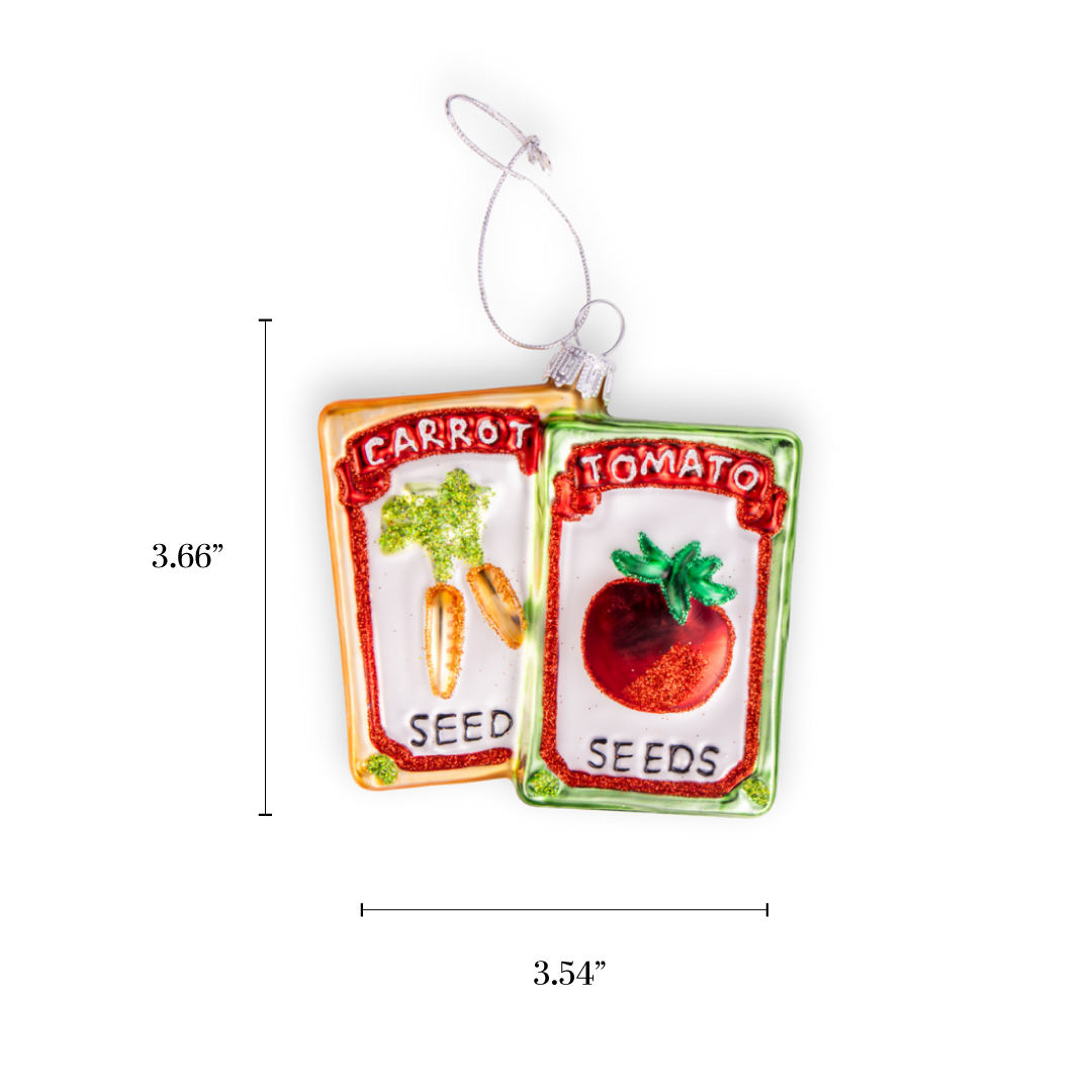 Chive - Wholesale Ornament - Seed Packet, Sloth, Vintage Glass Handmade Gardening Christmas Ornament 20253