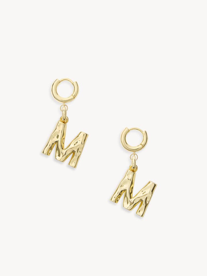 Monogram Huggie in Gold for wholesale by MACHETE