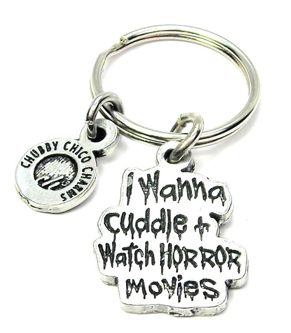 Chubby Chico Charms - Wholesale Keychain - Women's - I Wanna Cuddle And Watch Horror Movies Key Chain Halloween