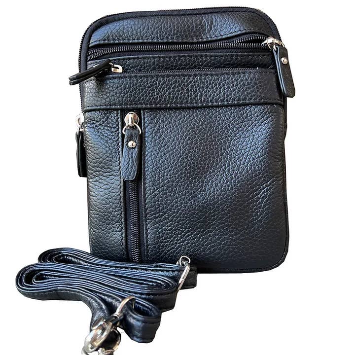 Roma Leathers, Inc. - Wholesale Crossbody Bag - Women's - W018 cowhide leather crossbody