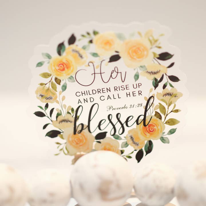 Savannah and James Co – Großhandel Aufkleber – Her Children Rise Up Christian Clear Vinyl-Aufkleber, 7,6 cm1